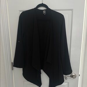 Bobeau Black Waterfall Cardigan Sweater